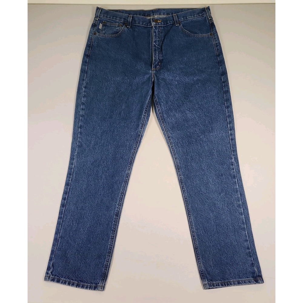 Carhartt Mens Traditional Fit Jean Blue Denim 40 x 32 100%Cotton Made In Mexico